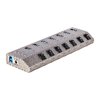 StarTech.com 7-Port Self-Powered USB-C Hub with Individual On/Off Switches, USB 3.0 5Gbps Expansion Hub w/Power Supply, Desktop/Laptop USB-C to USB-A Hub, 7x BC 1.2 (1.5A), USB Type C Hub - USB-C/A Host Cables (5G7AIBS-USB-HUB-EU) - Hub - 7 x USB 3.2 Gen