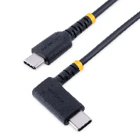 StarTech.com 6in (15cm) USB C Charging Cable Right Angle, 60W PD 3A, Heavy Duty Fast Charge USB-C Cable, USB 2.0 Type-C, Durable and Rugged Aramid Fiber, S20/iPad/Pixel - High Quality USB Charging Cord (R2CCR-15C-USB-CABLE) - Cavo USB - 24 pin USB-C (M) d