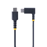 StarTech.com 6in (15cm) USB C Charging Cable Right Angle, 60W PD 3A, Heavy Duty Fast Charge USB-C Cable, USB 2.0 Type-C, Durable and Rugged Aramid Fiber, S20/iPad/Pixel - High Quality USB Charging Cord (R2CCR-15C-USB-CABLE) - Cavo USB - 24 pin USB-C (M) d