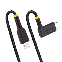 StarTech.com 6in (15cm) USB C Charging Cable Right Angle, 60W PD 3A, Heavy Duty Fast Charge USB-C Cable, USB 2.0 Type-C, Durable and Rugged Aramid Fiber, S20/iPad/Pixel - High Quality USB Charging Cord (R2CCR-15C-USB-CABLE) - Cavo USB - 24 pin USB-C (M) d