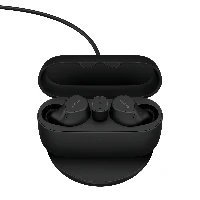 Jabra Evolve2 Buds UC - True wireless earphones con microfono - in-ear - Bluetooth - eliminazione rumore attivata - USB-C tramite adattatore Bluetooth - isolamento dal rumore - nero - Zoom Certificato, Ottimizzato per Google Meet