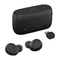 Jabra Evolve2 Buds MS - True wireless earphones con microfono - in-ear - Bluetooth - eliminazione rumore attivata - USB-C tramite adattatore Bluetooth - isolamento dal rumore - nero - Certificato per i team Microsoft