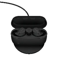 Jabra Evolve2 Buds MS - True wireless earphones con microfono - in-ear - Bluetooth - eliminazione rumore attivata - USB-C tramite adattatore Bluetooth - isolamento dal rumore - nero - Certificato per i team Microsoft