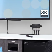 StarTech.com 2-Port 8K HDMI Switch, HDMI 2.1 Switcher 4K 120Hz/8K 60Hz UHD, HDR10+, HDMI Switch 2 In 1 Out, Auto/Manual Source Switching, Remote Control and Power Adapter Included - 7.1 Channel Audio/eARC (2PORT-HDMI-SWITCH-8K) - Selettore video/audio - 2