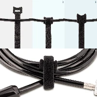 StarTech.com 6in Hook and Loop Cable Ties, 50 Pack, Black, Reusable Cable Straps, Adjustable and Flexible, Cord Organizer Tie/Wraps for Professional Cable Management - Wire Loop Ties (B506I-HOOK-LOOP-TIES) - Fascetta ferma-cavo - gancio e occhiello - 15 m