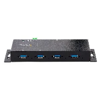 StarTech.com 4-Port Industrial USB 3.0 5Gbps Hub, Rugged USB Hub w/15kV Air/8kV Contact ESD and Surge Protection, DIN/Wall/Desk Mountable USB-A Hub, USB Expansion Hub with Locking Ports - Metal Construction (5G4AINDNP-USB-A-HUB) - Hub - industriale - 4 x