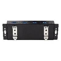 StarTech.com 4-Port Industrial USB 3.0 5Gbps Hub, Rugged USB Hub w/15kV Air/8kV Contact ESD and Surge Protection, DIN/Wall/Desk Mountable USB-A Hub, USB Expansion Hub with Locking Ports - Metal Construction (5G4AINDNP-USB-A-HUB) - Hub - industriale - 4 x