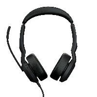 Jabra Evolve2 50 UC Stereo - Cuffie con microfono - on-ear - Bluetooth - senza fili - eliminazione rumore attivata - USB-A - nero - Zoom Certificato, Cisco Webex Certified, Ottimizzato per UC, Ottimizzato per Google Meet, Ottimizzato per Microsoft Teams,