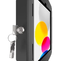 Compulocks iPad 10.9 10th Gen Space Enclosure Counter Stand or Wall Mount - Supporto - angolo di visuale 45 - per tablet - fisso - bloccabile - alluminio ad alta purezza - nero - dimensione schermo 10.9 - installabile a parete, parte superiore banco -