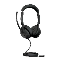 Jabra Evolve2 50 MS Stereo - Cuffie con microfono - on-ear - Bluetooth - senza fili - eliminazione rumore attivata - USB-A - nero - Zoom Certificato, Certificato per i team Microsoft, Cisco Webex Certified, Certificato Alcatel-Lucent, Certificato Unify, C