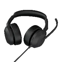 Jabra Evolve2 50 MS Stereo - Cuffie con microfono - on-ear - Bluetooth - senza fili - eliminazione rumore attivata - USB-A - nero - Zoom Certificato, Certificato per i team Microsoft, Cisco Webex Certified, Certificato Alcatel-Lucent, Certificato Unify, C