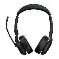 Jabra Evolve2 55 MS Stereo - Cuffie con microfono - on-ear - Bluetooth - senza fili - eliminazione rumore attivata - USB-A - nero - Zoom Certificato, Certificato per i team Microsoft, Cisco Webex Certified, Ottimizzato per UC, Alcatel-Lucent Certified, Av