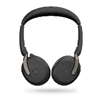 Jabra Evolve2 65 Flex MS Stereo - Cuffie con microfono - on-ear - Bluetooth - senza fili - eliminazione rumore attivata - USB-C - nero - Certificato per i team Microsoft