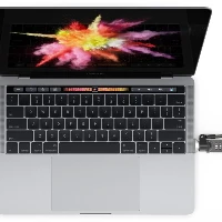 Compulocks Ledge Lock Adapter for MacBook Pro TB and Keyed Cable Lock - Adattatore connessione blocco di sicurezza - argento - con blocco cavo con chiave - per Apple MacBook Pro with Touch Bar 13.3 4x Thunderbolt 3 (Late 2016, Mid 2017, Mid 2018, Mid 201
