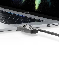 Compulocks Ledge Lock Adapter for MacBook Pro with Touch Bar 13 & 15 and Keyed Cable Lock - Adattatore connessione blocco di sicurezza - argento - per Apple MacBook Pro with Touch Bar 13.3 4x Thunderbolt 3 (Late 2016, Mid 2017, Mid 2018, Mid 2019, Earl