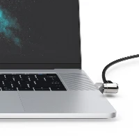 Compulocks Ledge Lock Adapter for MacBook Pro with Touch Bar 13 & 15 and Keyed Cable Lock - Adattatore connessione blocco di sicurezza - argento - per Apple MacBook Pro with Touch Bar 13.3 4x Thunderbolt 3 (Late 2016, Mid 2017, Mid 2018, Mid 2019, Earl