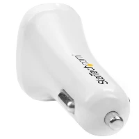 StarTech.com Dual-Port USB Car Charger - 24W/4.8A - White, Auto, Cigar lighter, 5 V, White