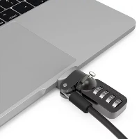 Compulocks Ledge Lock Adaptor for MacBook Pro 13 M1 & M2 with Combination Cable Lock Silve - Adattatore connessione blocco di sicurezza - con blocco cavo a combinazione