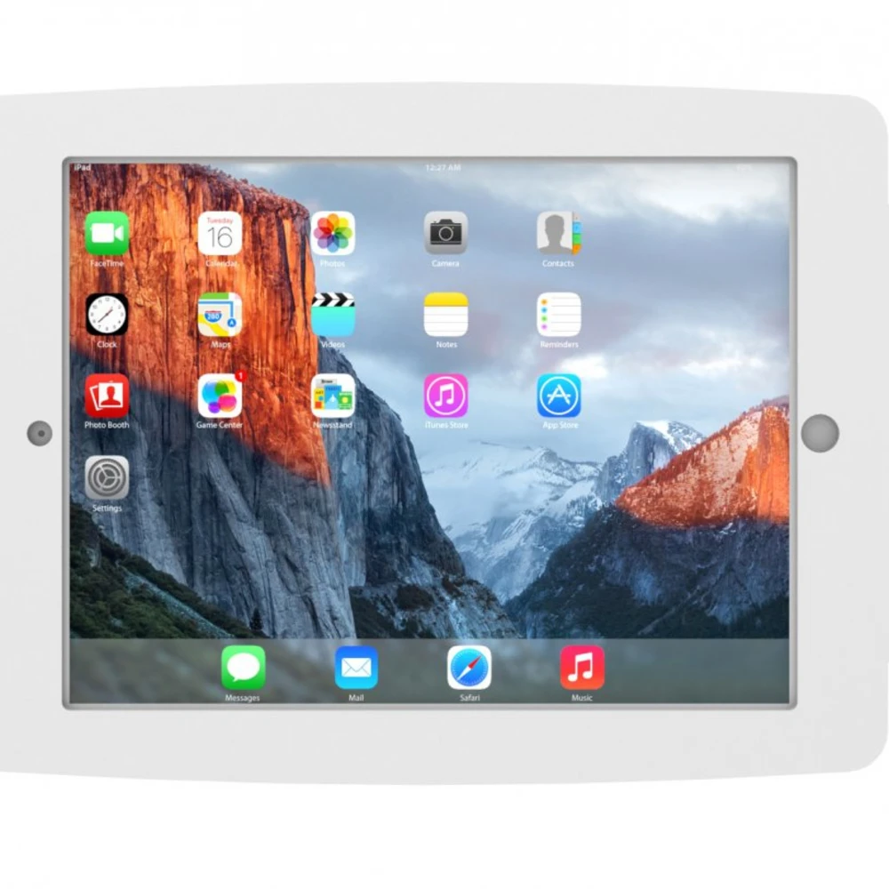 Compulocks iPad Pro 12.9 (3-6th Gen) Space Enclosure Wall Mount - Cassa - per tablet - bloccabile - alluminio ad alta purezza - bianco - dimensione schermo 12.9 - interfaccia montaggio 100 x 100 mm - installabile a parete - per Apple 12.9-inch iPad Pr