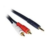 C2G 1m Velocity 3.5mm Stereo Male to Dual RCA Male Y-Cable, 3.5mm, Male, 2 x RCA, Male, 1 m, Black