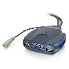 C2G Trulink 2-Port VGA and USB Micro KVM with Audio, 2048 x 1536 pixels, Blue