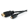 C2G 82026, 0.5 m, HDMI Type A (Standard), HDMI Type D (Micro), Black