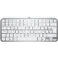 Logitech MX Keys Mini Minimalist Wireless Illuminated Keyboard, Mini, Wireless, RF Wireless + Bluetooth, QWERTY, LED, Grey