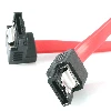 StarTech.com 18in Latching SATA to Right Angle SATA Serial ATA Cable, 0.457 m, SATA III, SATA 7-pin, SATA 7-pin, Male/Male, Red