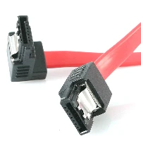 StarTech.com 18in Latching SATA to Right Angle SATA Serial ATA Cable, 0.457 m, SATA III, SATA 7-pin, SATA 7-pin, Male/Male, Red