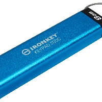 Kingston Technology IronKey 8GB USB-C Keypad 200C, FIPS 140-3 Lvl 3 (Pending) AES-256, 8 GB, USB Type-C, 3.2 Gen 1 (3.1 Gen 1), 145 MB/s, Sleeve, Blue