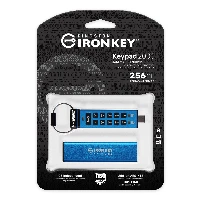 Kingston Technology IronKey 256GB USB-C Keypad 200C, FIPS 140-3 Lvl 3 (Pending) AES-256, 256 GB, USB Type-C, 3.2 Gen 1 (3.1 Gen 1), 280 MB/s, Sleeve, Blue