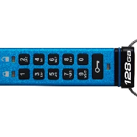 Kingston Technology IronKey 128GB USB-C Keypad 200C, FIPS 140-3 Lvl 3 (Pending) AES-256, 128 GB, USB Type-C, 3.2 Gen 1 (3.1 Gen 1), 280 MB/s, Sleeve, Blue
