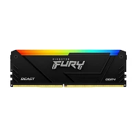 Kingston Technology FURY 128GB 2666MT/s DDR4 CL16 DIMM (Kit of 4) Beast RGB, 128 GB, 4 x 32 GB, DDR4, 288-pin DIMM