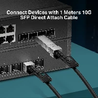 TP-Link 1 Meter 10G SFP+ Direct Attach Cable, 1 m, DAC, SFP+, SFP+