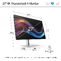 HP Series 7 Pro 27 inch 4K Thunderbolt 4 Monitor - 727pk, 68.6 cm (27