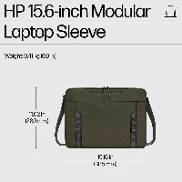 HP 15.6-inch Modular Laptop Sleeve, Sleeve case, 39.6 cm (15.6