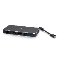 C2G USB-C 7-in-1 Dual Display MST Docking Station with HDMI, DisplayPort, Ethernet, USB, and Power Delivery up to 100W - 4K 60Hz, Wired, USB 3.2 Gen 1 (3.1 Gen 1) Type-C, 100 W, 10,100,1000 Mbit/s, Black, 4K Ultra HD