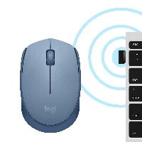 Logitech M171, Ambidextrous, Optical, RF Wireless, Blue