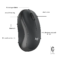 Logitech M240, Ambidextrous, Bluetooth, Graphite