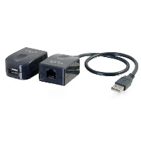 C2G USB 1.1 Over Cat5 Superbooster Extender Dongle Kit, USB-A, USB-A, USB-A, USB-A, Black