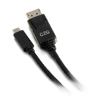 C2G 3.7m USB-C to DisplayPort Adapter Cable 4K 30Hz - Black, 3.7 m, USB Type-C, DisplayPort, Male, Male, Straight