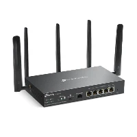 TP-Link Omada 4G+ Cat6 AX3000 Gigabit VPN Router, Wi-Fi 6 (802.11ax), Dual-band (2.4 GHz / 5 GHz), Ethernet LAN, 4G, Black, Desktop/pole router
