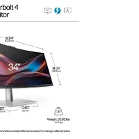 HP Series 7 Pro 34 inch WQHD Conferencing Monitor - 734pm, 86.4 cm (34