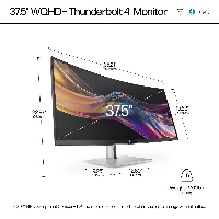 HP Series 7 Pro 37.5 inch WQHD+ Thunderbolt 4 Monitor - 738pu, 95.2 cm (37.5