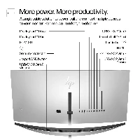 HP Series 7 Pro 37.5 inch WQHD+ Thunderbolt 4 Monitor - 738pu, 95.2 cm (37.5