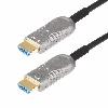 StarTech.com 100ft (30.4m) HDMI 2.1 Hybrid Active Optical Cable (AOC), CMP, Plenum Rated, 8K Ultra High Speed HDMI 2.1/2.0 Fiber Optic Cable, 48Gbps, 8K 60Hz/4K 120Hz, HDR10+/FRL/TMDS/eARC, 30.4 m, HDMI Type A (Standard), HDMI Type A (Standard), 48 Gbit/s, Audio Return Channel (ARC), Black, Silver