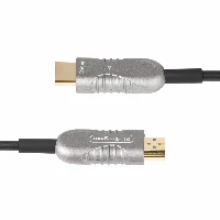 StarTech.com 100ft (30.4m) HDMI 2.1 Hybrid Active Optical Cable (AOC), CMP, Plenum Rated, 8K Ultra High Speed HDMI 2.1/2.0 Fiber Optic Cable, 48Gbps, 8K 60Hz/4K 120Hz, HDR10+/FRL/TMDS/eARC, 30.4 m, HDMI Type A (Standard), HDMI Type A (Standard), 48 Gbit/s, Audio Return Channel (ARC), Black, Silver