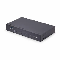 StarTech.com 4-Port KM Switch with Mouse Roaming, USB Switch for Keyboard/Mouse, 3.5mm/USB Audio, Perihperal Sharing for 4 Computers, TAA Compliant, Black