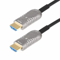 StarTech.com 30ft (9.1m) HDMI 2.1 Hybrid Active Optical Cable (AOC), CMP, Plenum Rated, 8K Ultra High Speed HDMI 2.1/2.0 Fiber Optic Cable, 48Gbps, 8K 60Hz/4K 120Hz, HDR10+/FRL/TMDS/eARC, 9.1 m, HDMI Type A (Standard), HDMI Type A (Standard), 48 Gbit/s, Audio Return Channel (ARC), Black, Silver