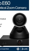 POLY Studio E60 Smart Camera 4K MPTZ with 12x Optical Zoom, 8 MP, 4K Ultra HD, 3840 x 2160 pixels, 60 fps, 12x, Black